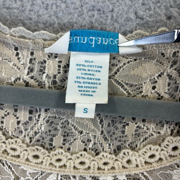 Sundance Dress Small Cottagecore Coquette Romantic Bridal Feminine Lace A-Line - Picture 6 of 11